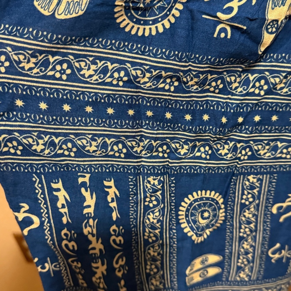 Blue celestial drawstring blue harem jogger bottom pants - Picture 10 of 11